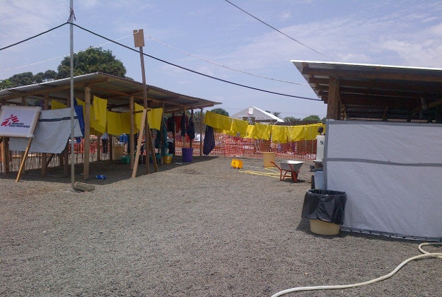 An Ebola treatment centre in Liberia.