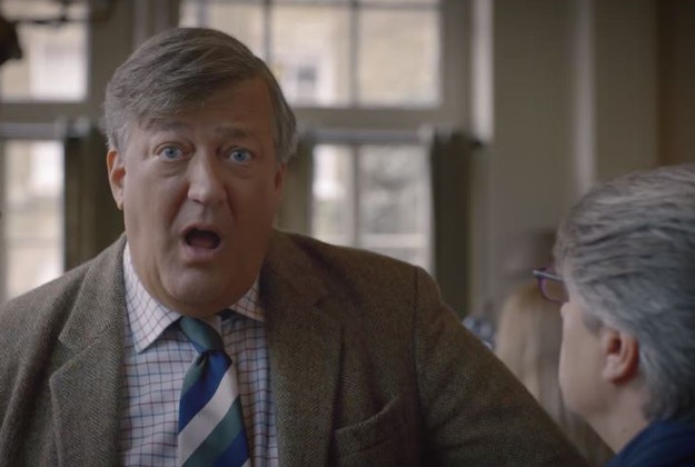 Stephen Fry is shocked when a stranger does not agree with him on the weather. 