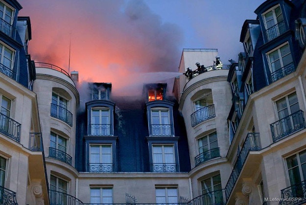 A fire at the Ritz Paris caused damage to the hotel, which is currently undergoing renovations.