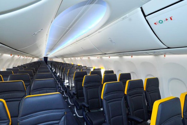 Ryanair has updated its planes to include less yellow.