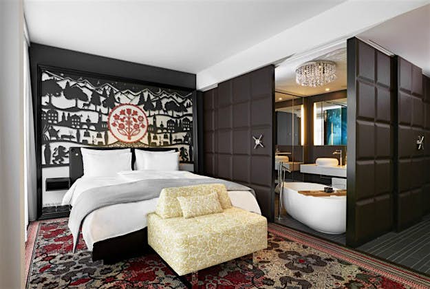Travel News - suite 1 One of the premium rooms displaying the chocolate themed walls