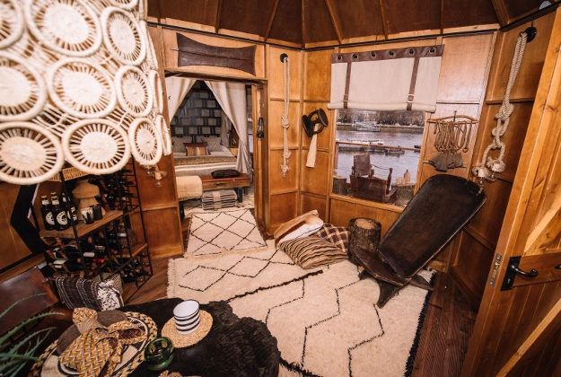 An inside view of Virgin Holidays' treehouse in London.