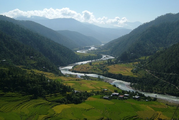 The landscapes of Bhutan.