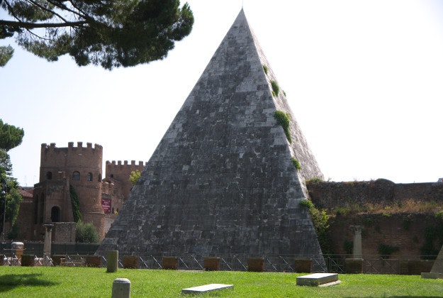 The Pyramid of Cestius, Rome.