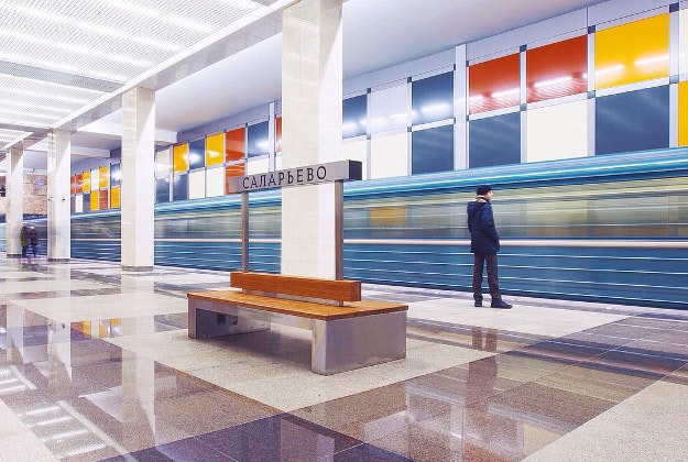 Moscow's 200th Metro station at Salaryevo opened on Monday.