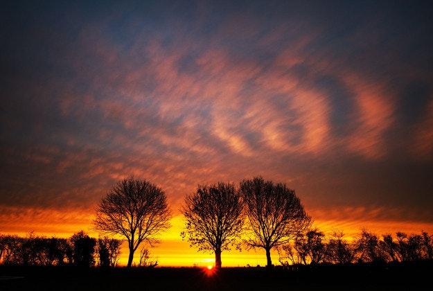 The sunrise over Bingham, Nottinghamshire, as signs of spring will start to show at the end of this week with climbing temperatures across the UK. The Met Office said there will be more sun and increasingly mild conditions nationwide, with levels rising from Thursday as a tropical maritime air travels up. 