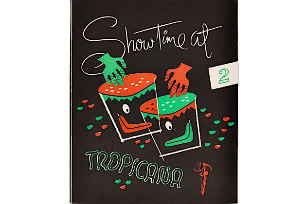 Travel News - Capture Program, Showtime at Tropicana, c. 1955 Offset lithograph