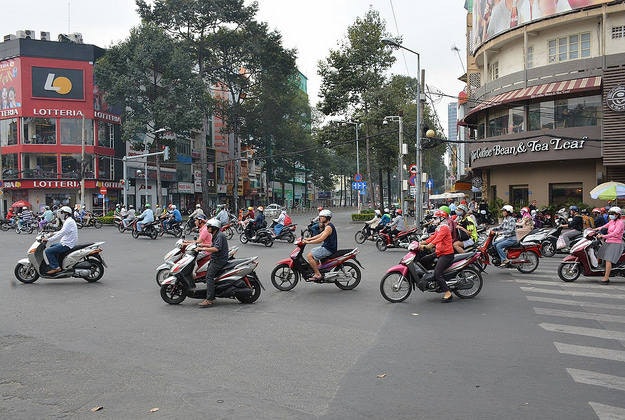 The busy streets of Ho Chi Minh City.