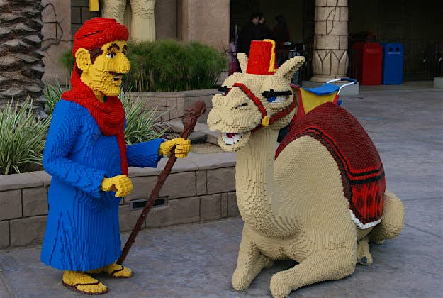 Travel News - Legoland Lego statues in California's Legoland.