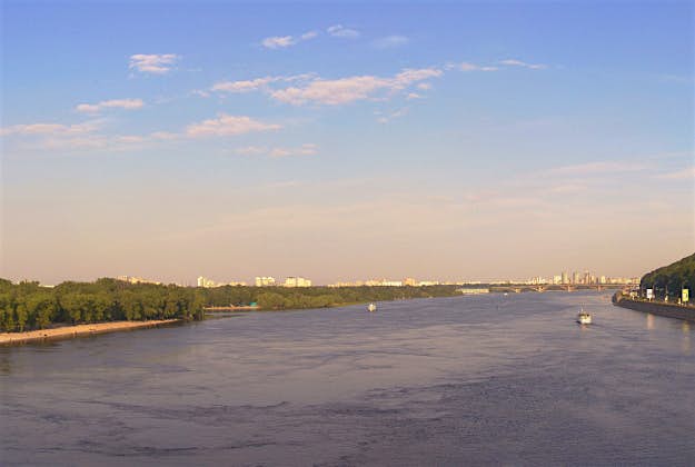 Travel News - Trukhaniv Island Trukhaniv Island on the left.
