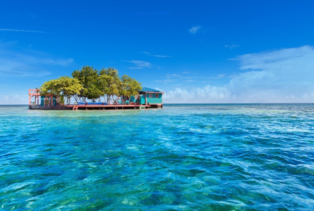 Private island in Belize. 