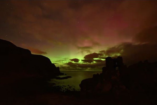 The Northern Lights were visible over Northern Ireland and the UK on Sunday night. 