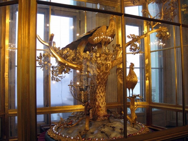 The Peacock Clock at the State Hermitage Museum, St Petersburg, Russia.