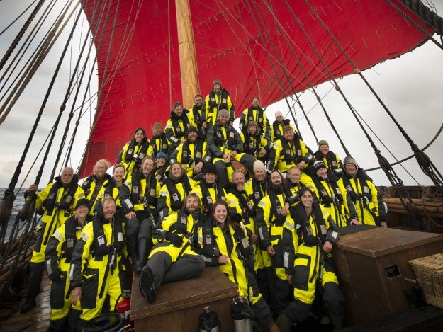 The crew of the Draken Harald Hårfagre. 