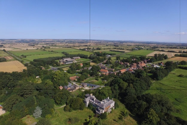West Heslerton Hall (bottom), as part of a sale for the West Heslerton Estate, Malton, North Yorkshire with an estimate of £20 million, including its 21-bedroom mansion, 43 houses, a pub, a range of other buildings and more than 2,000 acres of farmland.