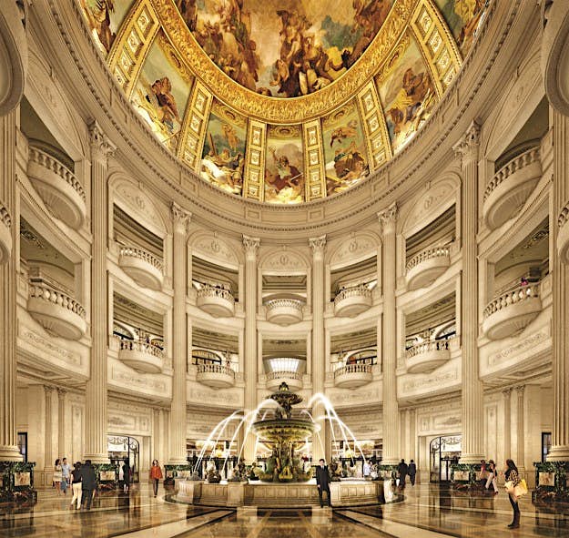 Travel News - The Parisian Macao Rotunda in hotel lobby The Parisian Macao Rotunda in hotel lobby.
