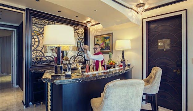 Travel News - St Regis Abu Dhabi Suite 2 Health shots made to order by expert mixologists.