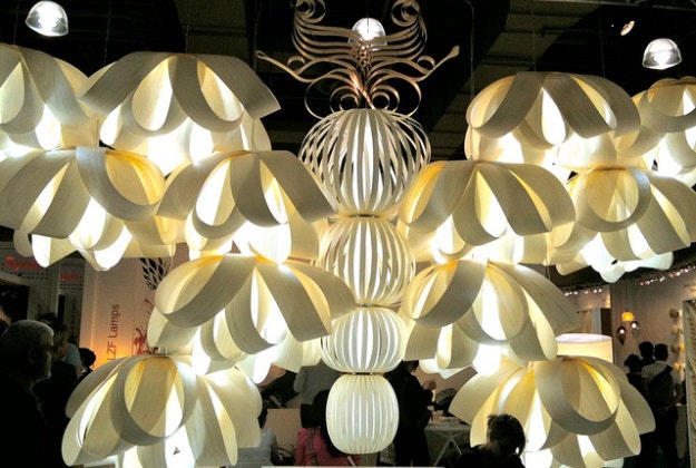 Paper lighting at the International Contemporary Furniture Fair.