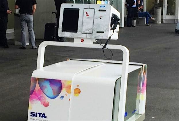Travel News - robot Passengers at Geneva Airport receive help with their bag drop from Leo, SITA's baggage robot