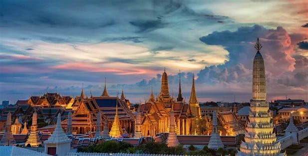 Travel News - Bangkok Wat Phra Kaew, Temple of the Emerald Buddha,Grand palace at twilight in Bangkok, Thailand