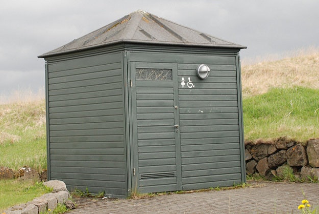 A rare public toilet in Iceland.