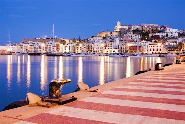 Travel News - Ibiza Town at dusk. Visitors to Ibiza town will be expected to pay the new tax