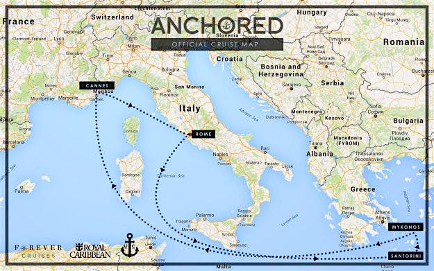 Travel News - image2 The official Anchored cruise route.