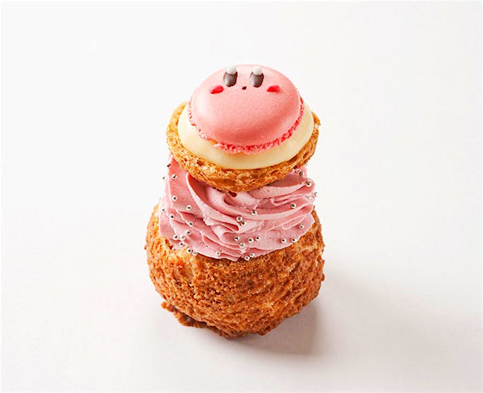 Travel News - m_09 A pink puff pastry available at Kirby Cafe