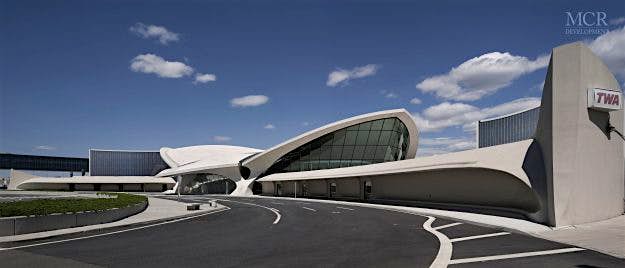 Travel News - twaflightcenterhotel.com View-1_Exterior-TWA The TWA Flight Center at JFK International Airport in New York. Image: TWA Flight Center Hotel