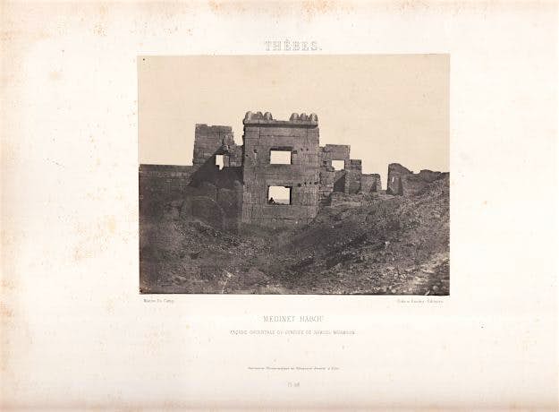 Travel News - DuCampMedinetHabou.1 The Mortuary Temple of Ramesses III at Medinet Habu.