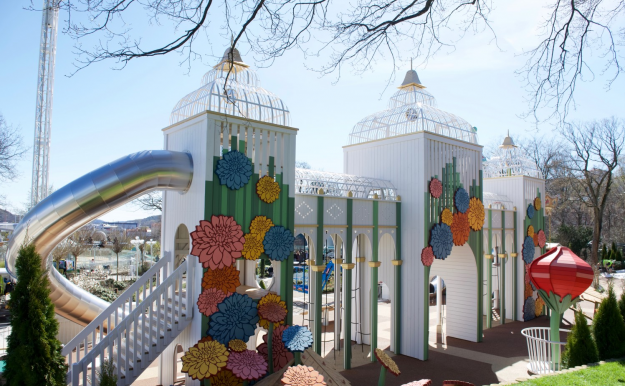 The playground was inspired by the Victorian architecture of the surrounding Tivoli gardens.