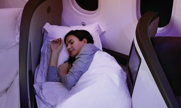 Virgin Atlantic is introducing a range of sleep aids to combat jetlag. Image: Virgin Atlantic