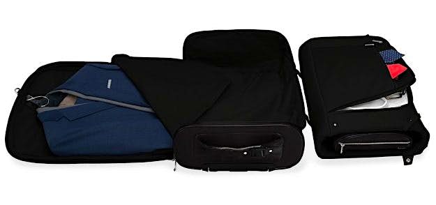 Travel News - Luggage brand Vocier has patented a system that claims to leave suits wrinkle-free. Image: Vocier