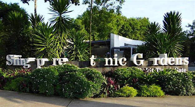 Travel News - singaporebotanicgardens The Singapore Botanic Gardens has removed the blood type letters A, B and O from the entrance signs.