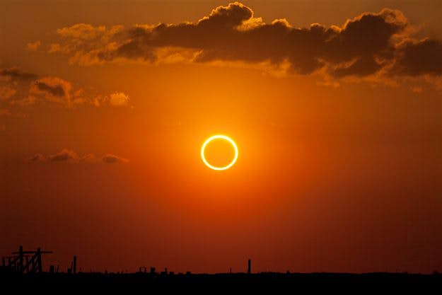 Travel News - Perfect Ring of Fire A perfectly centered ring of fire seen mid-eclipse in 2012 in New Mexico.