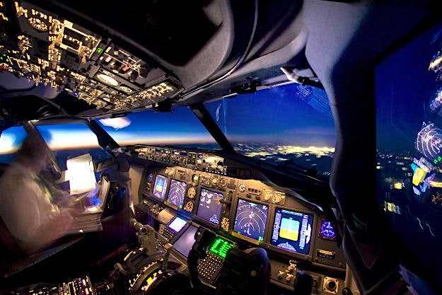 Travel News - HEAVENLY WEATHER FROM A PLANE An view of a brightened sky line from the cockpit.