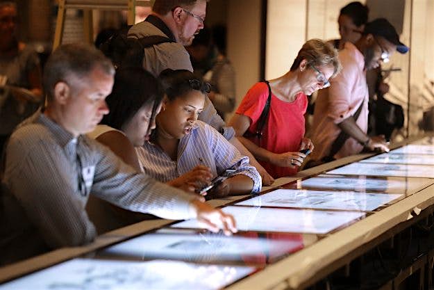 Travel News - The Smithsonian Institution Holds Press Preview For New National Museum Of African American History And Culture An interactive touch screen is part of an exhibit about civil rights lunch counter sit-ins at the Smithsonian's National Museum of African American History and Culture on the National Mall.