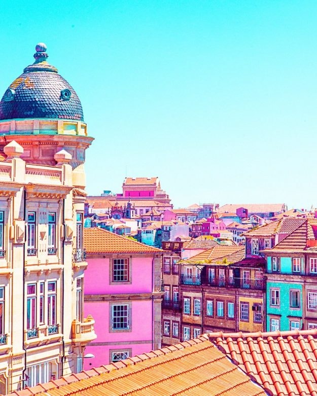 Portugese rooftops. Candy Minimal