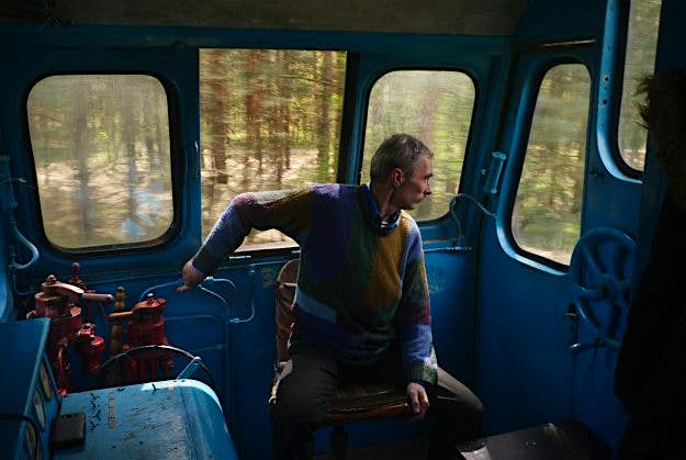 Travel News - 0D41B851-D60C-48EA-82C3-E88733C38908 Mykola Havrylevych, one of the train drivers on the route transporting plywood from the factory nearby.