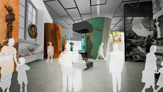Travel News - xtftghq An artist rendering of the inside of the Statue of Liberty Museum.