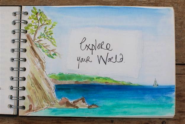 Travel News - journal-8 Bethany's journal documented the trip in a series of sketches, diary entries and photographs.