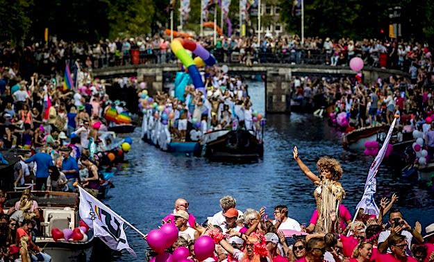 Travel News - TOPSHOT-NETHERLANDS-SOCIAL-GAY-PRIDE-CANAL-PARADE 2016 Gay Pride / EuroPride festival took place in Amsterdam.