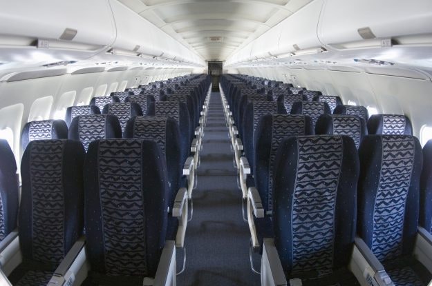 Interior of empty passenger jet
