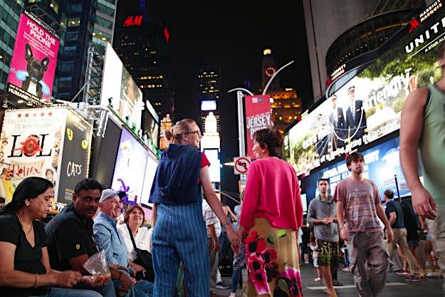 Travel News - _93A0444 The mother and daughter pair at Times Square.
