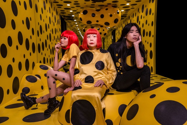 Yayoi Kusama at Madame Tussauds Hong Kong. 