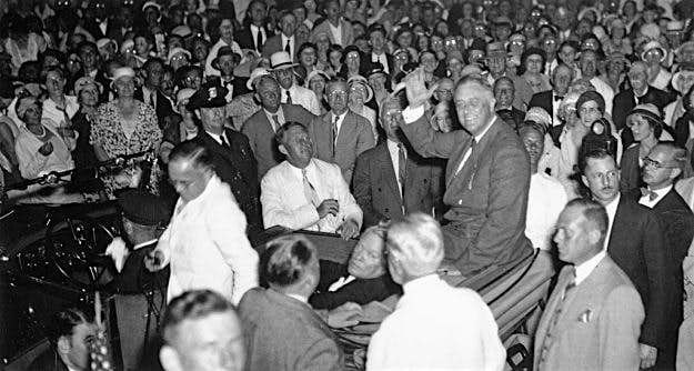 Travel News - Franklin Roosevelt Waving from Automobile Franklin D. Roosevelt greets crowds at Bayfront Park a moment before his attempted assassination. Image: Frank Sinatra was a frequent guest at The Colony Palms Hotel in California. Image: Bettmann/Getty Images