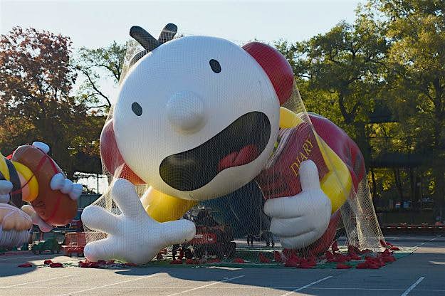 Travel News - 90th Anniversary Macy's Thanksgiving Day Parade Balloonfest Diary of A Wimpy Kid inflates at Macy's Balloonfest