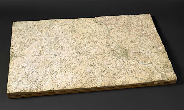 Travel News - western-front-trench-model-1917-credit-british-library A map of the Western Front trenches dating from 1917. map exhibition