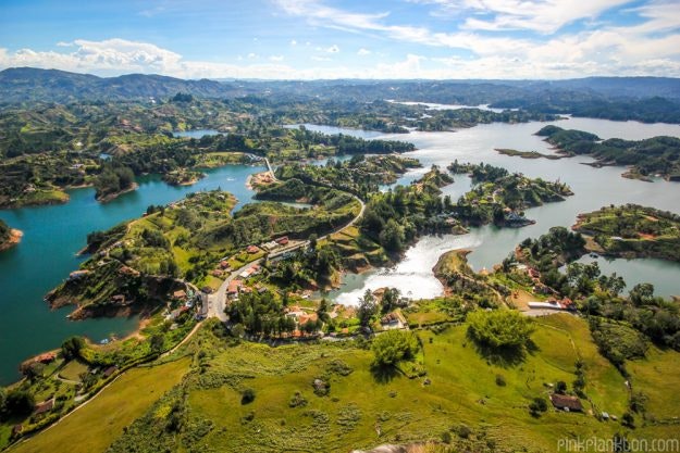 A view of the surrounding lake.