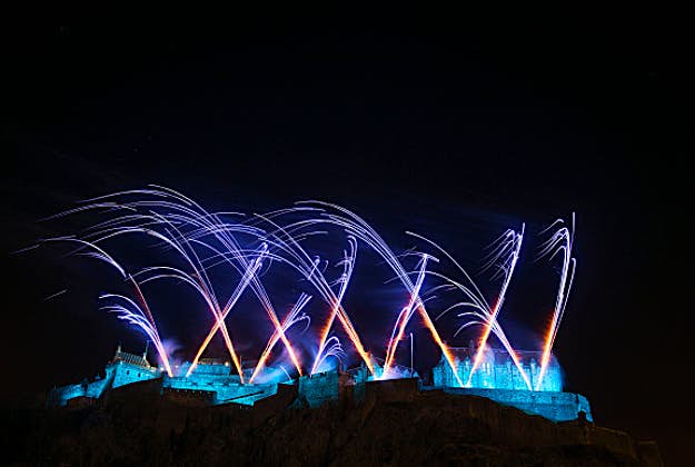 Travel News - edinburgh-castle-gettyimages-503034060 Fireworks light up the sky above Edinburgh Castle as part of Hogmanay celebrations, 31 December, 2015.